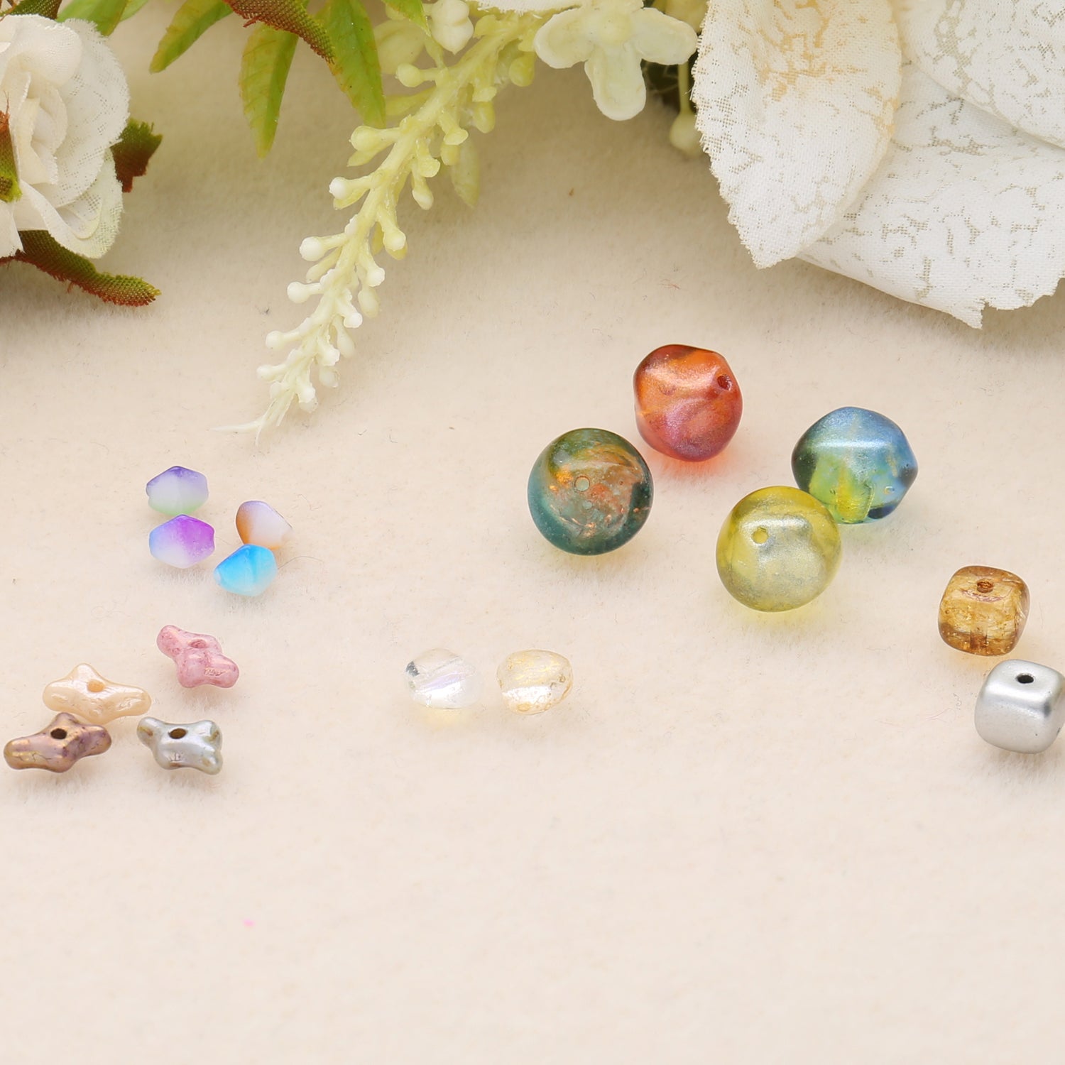 Recycelte Glasperlen - verschiedene Formen⎢ – PerlineBeads