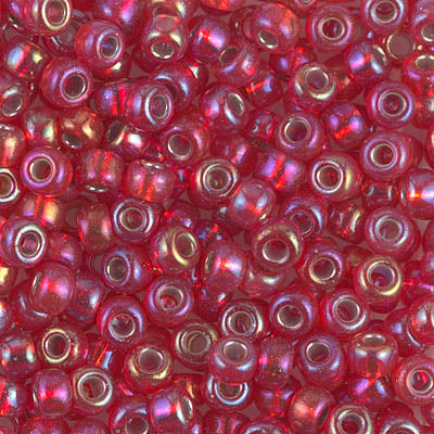 Perline Rocailles Miyuki 6/0 - Silverlined Flame Red