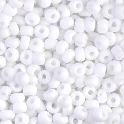 Perline Rocailles Miyuki 6/0 - Matte Opaque White