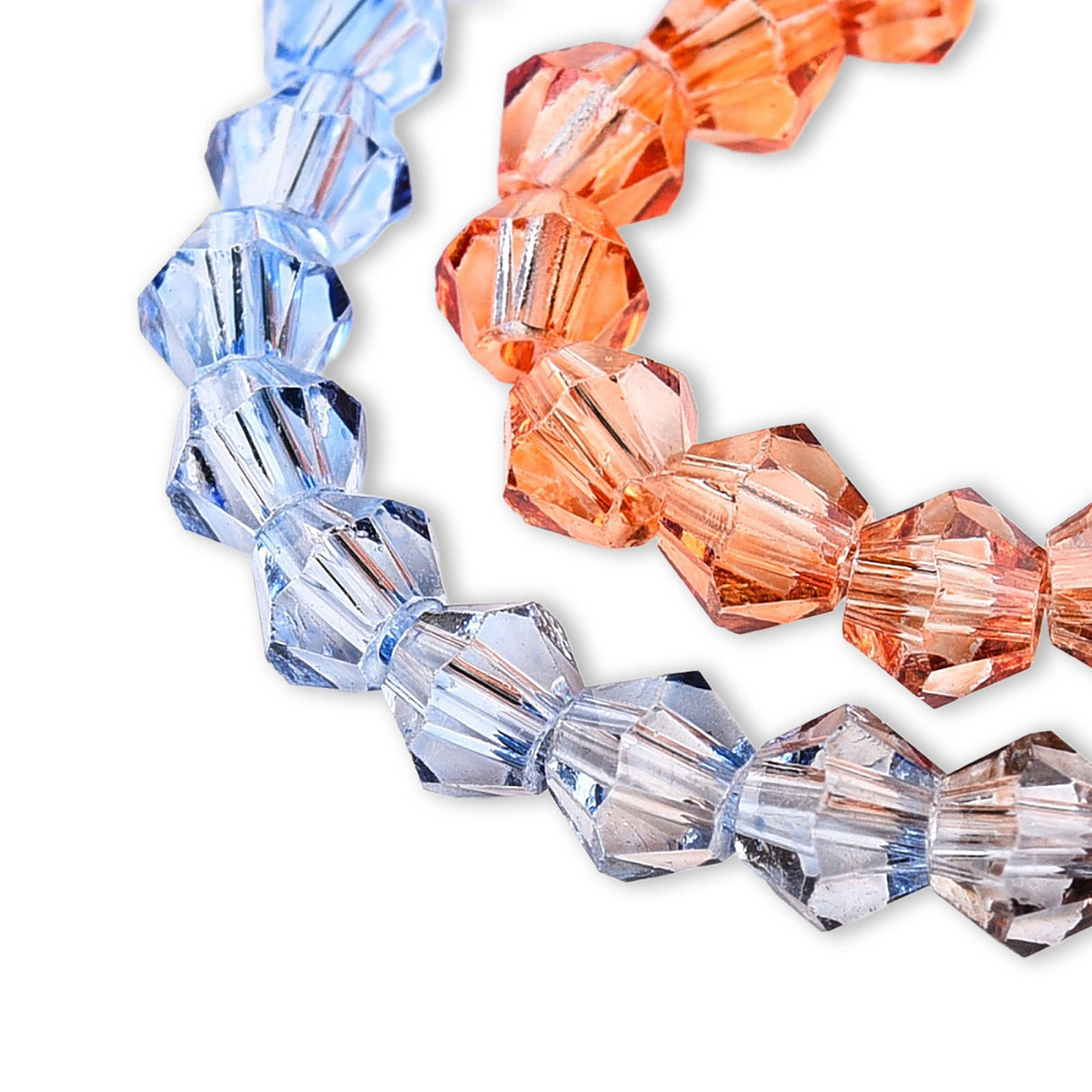 Doppelkegel aus Glas ⋅ 6 mm ⋅ Rainbow Sunset