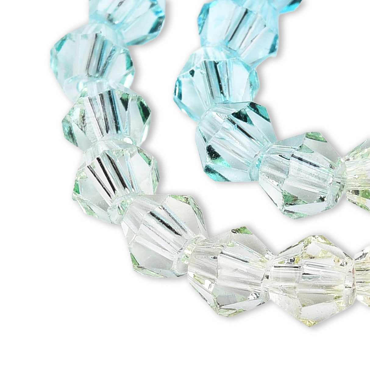 Doppelkegel aus Glas ⋅ 6 mm ⋅ Sky Blossom