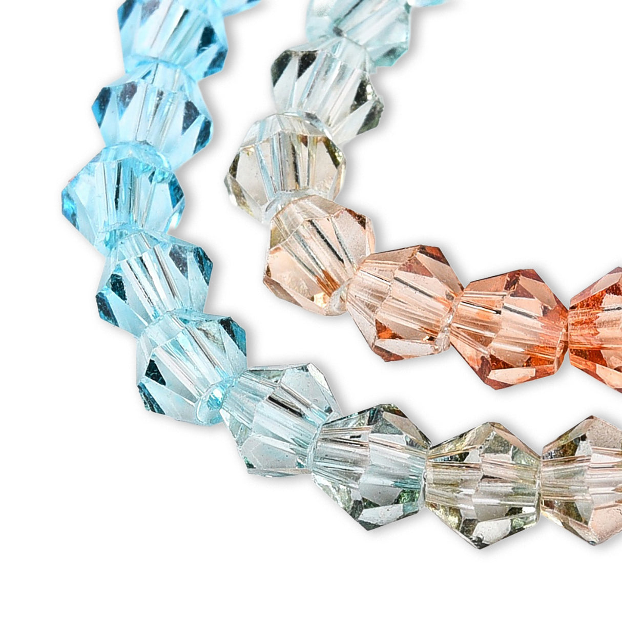 Doppelkegel aus Glas ⋅ 6 mm ⋅ Sunset Lagoon