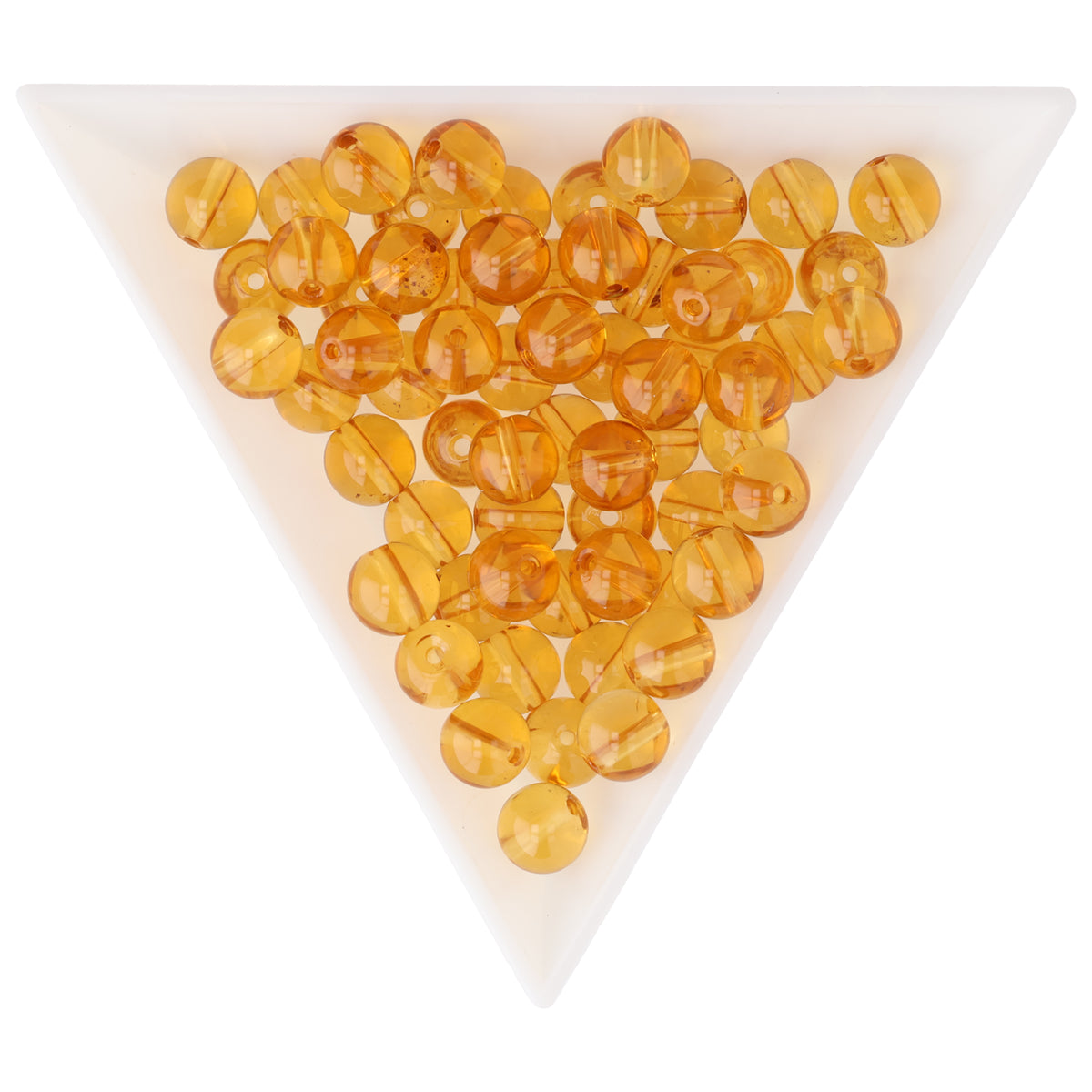 Perles de citrine · rondes · 6 mm