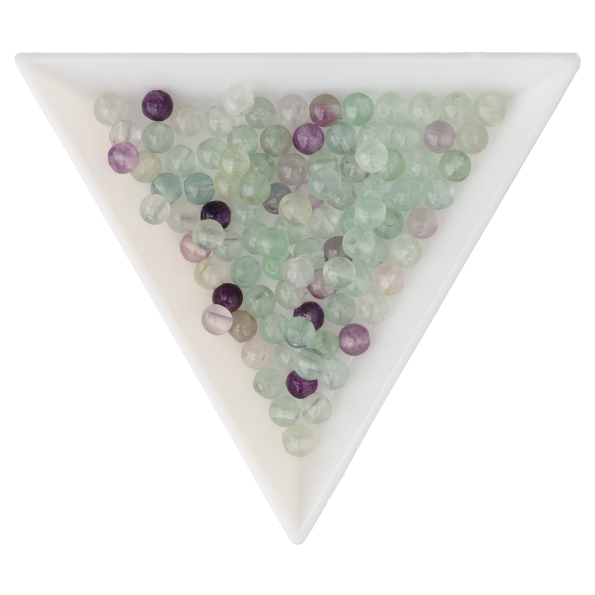 Regenbogenfluorit Perlen · rund · 4 mm