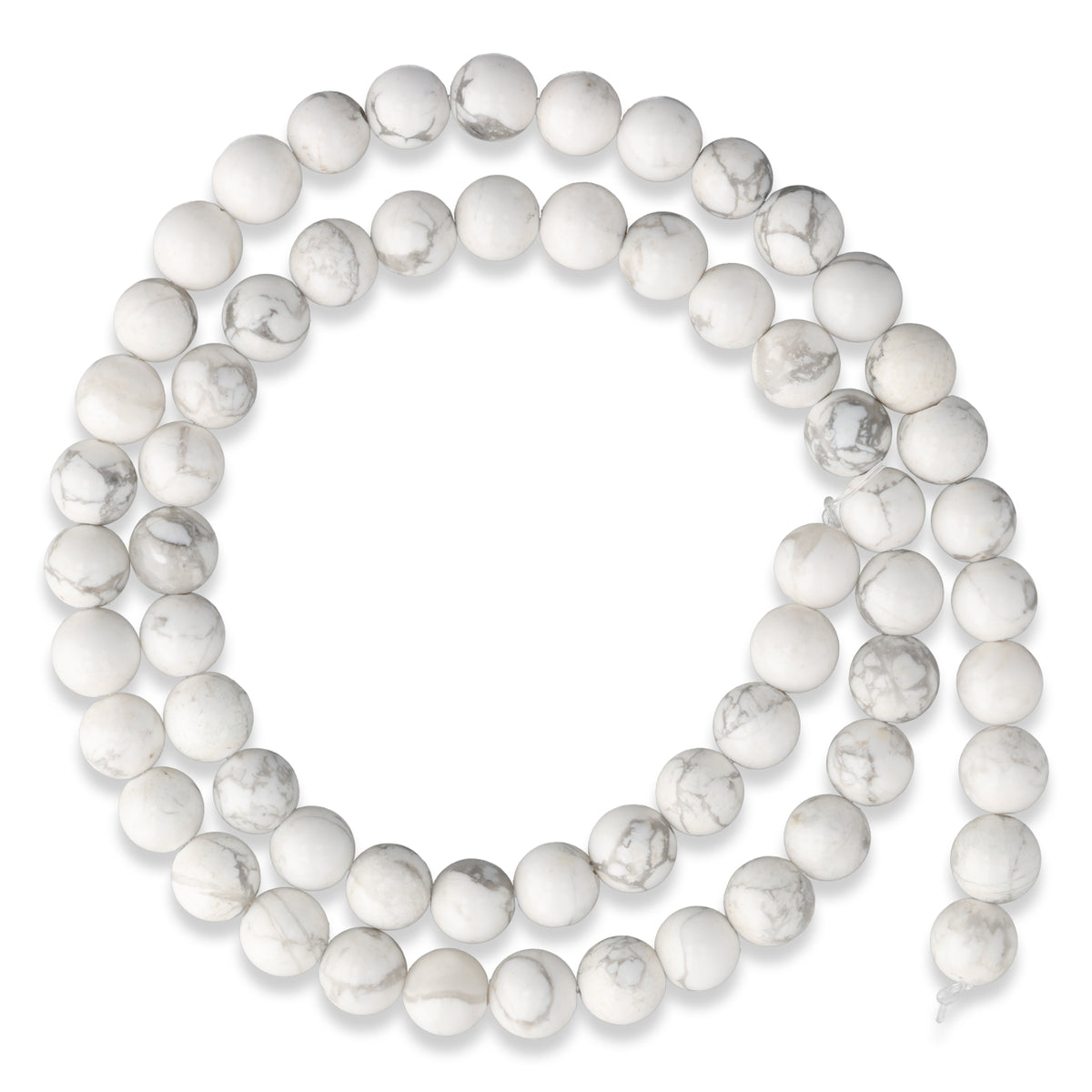 Perles de howlite · rondes · 6 mm