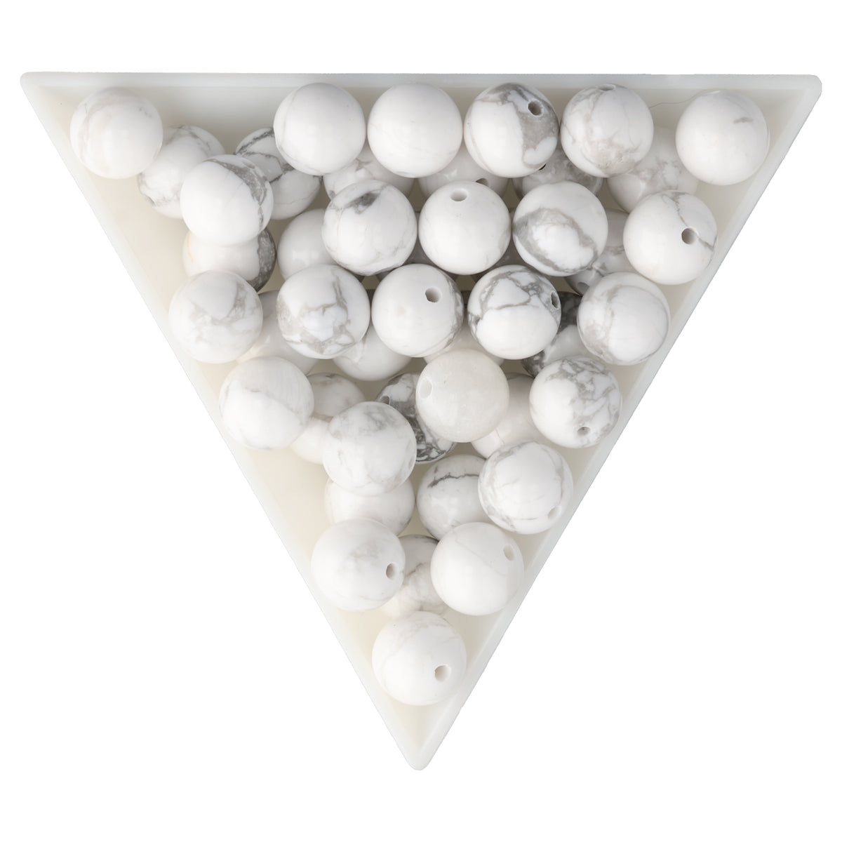 Perles de howlite · rondes · 8 mm