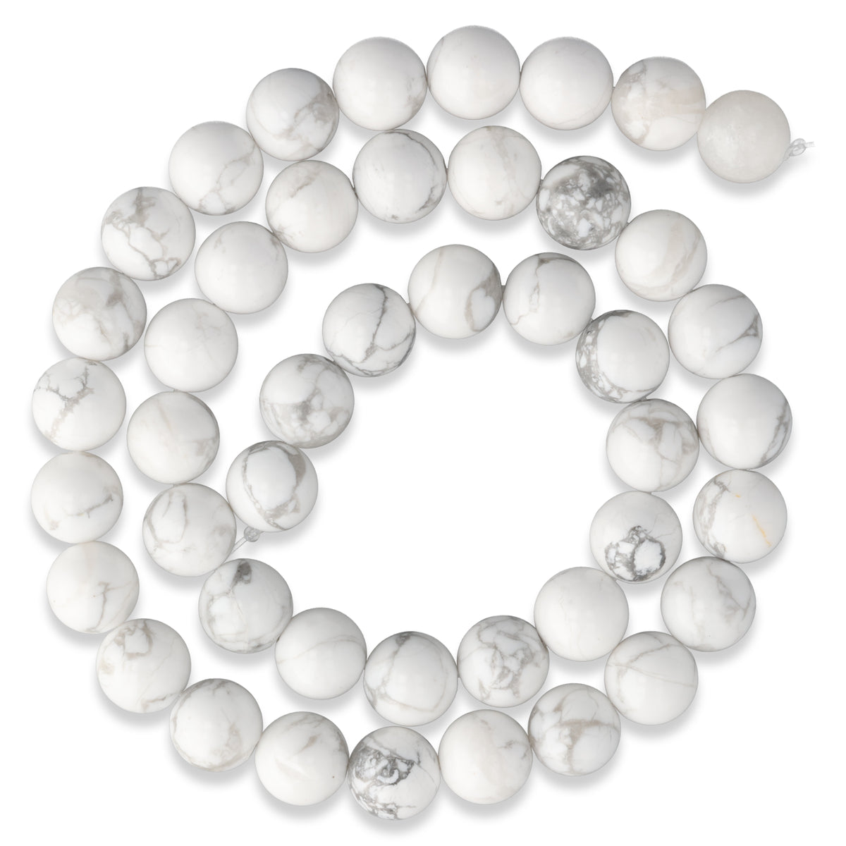 Perles de howlite · rondes · 8 mm