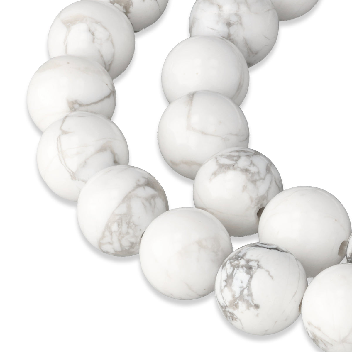 Perles de howlite · rondes · 8 mm