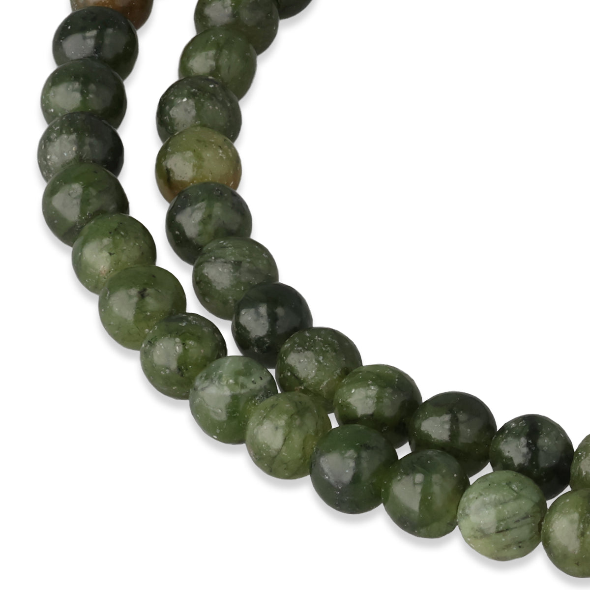 Perline di giada nefrite · rotonde · 4 mm