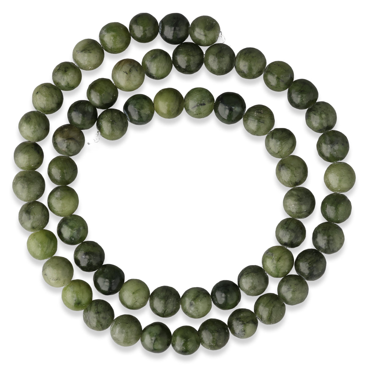 Perles de jade néphrite · rondes · 6 mm