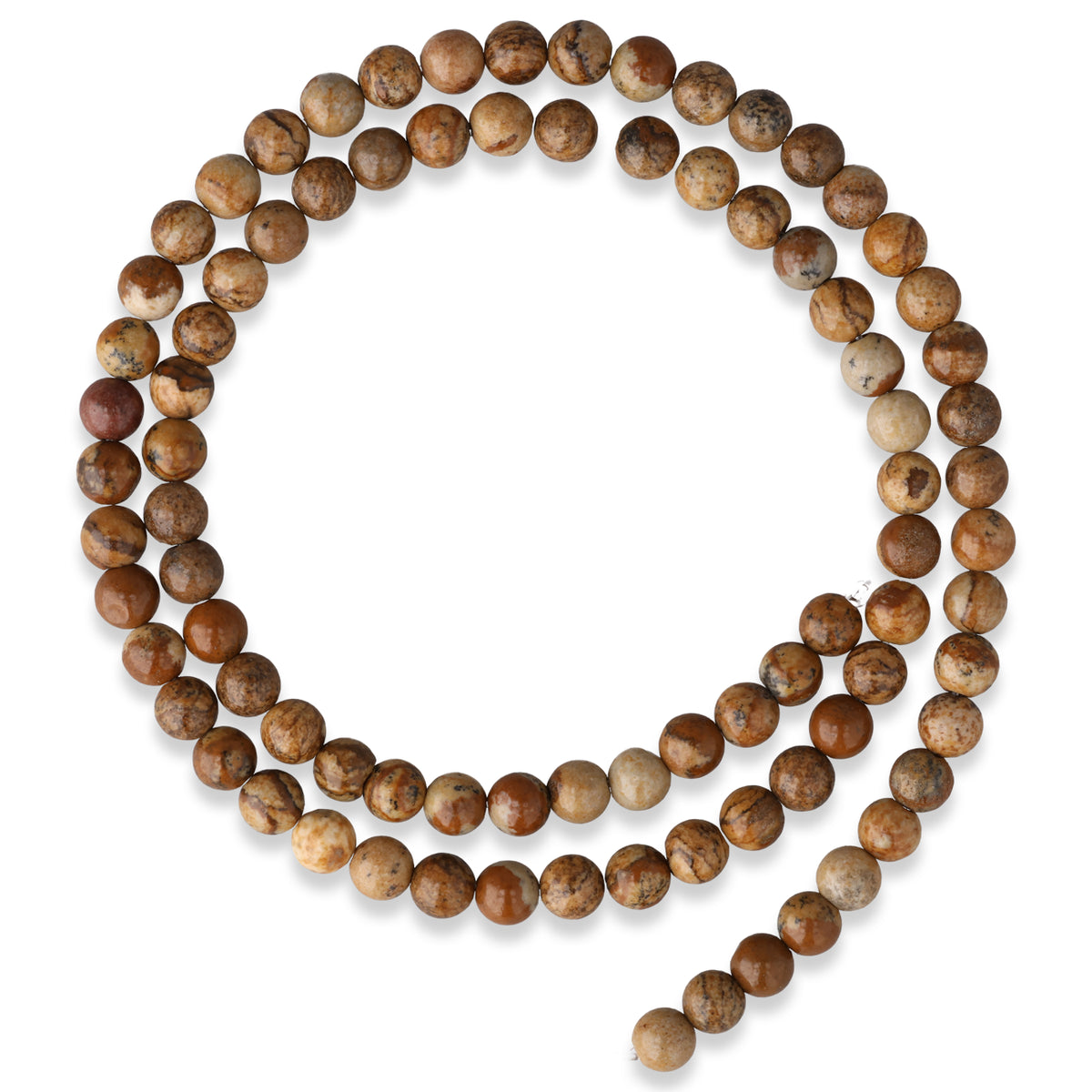 Picture Jasper Beads · round · 4 mm