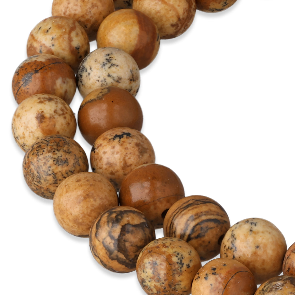 Picture Jasper Beads · round · 6 mm