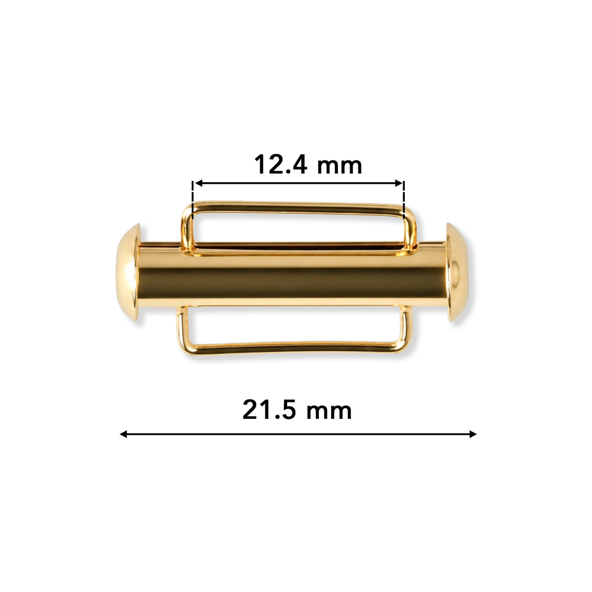 Schiebeverschluss für Webbänder 21,5 mm - vergoldet