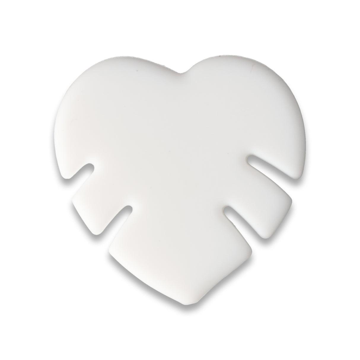 Perlina in Silicone Foglia di Monstera • Forma Cuore, Vari Colori