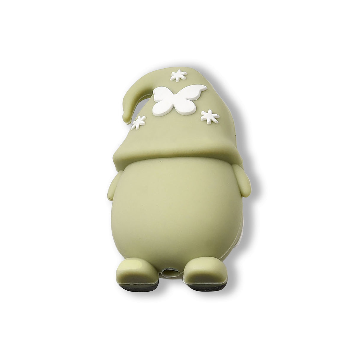 Perlina Focale Gnomo • Perlina in Silicone 3D con Farfalla e Tulipani