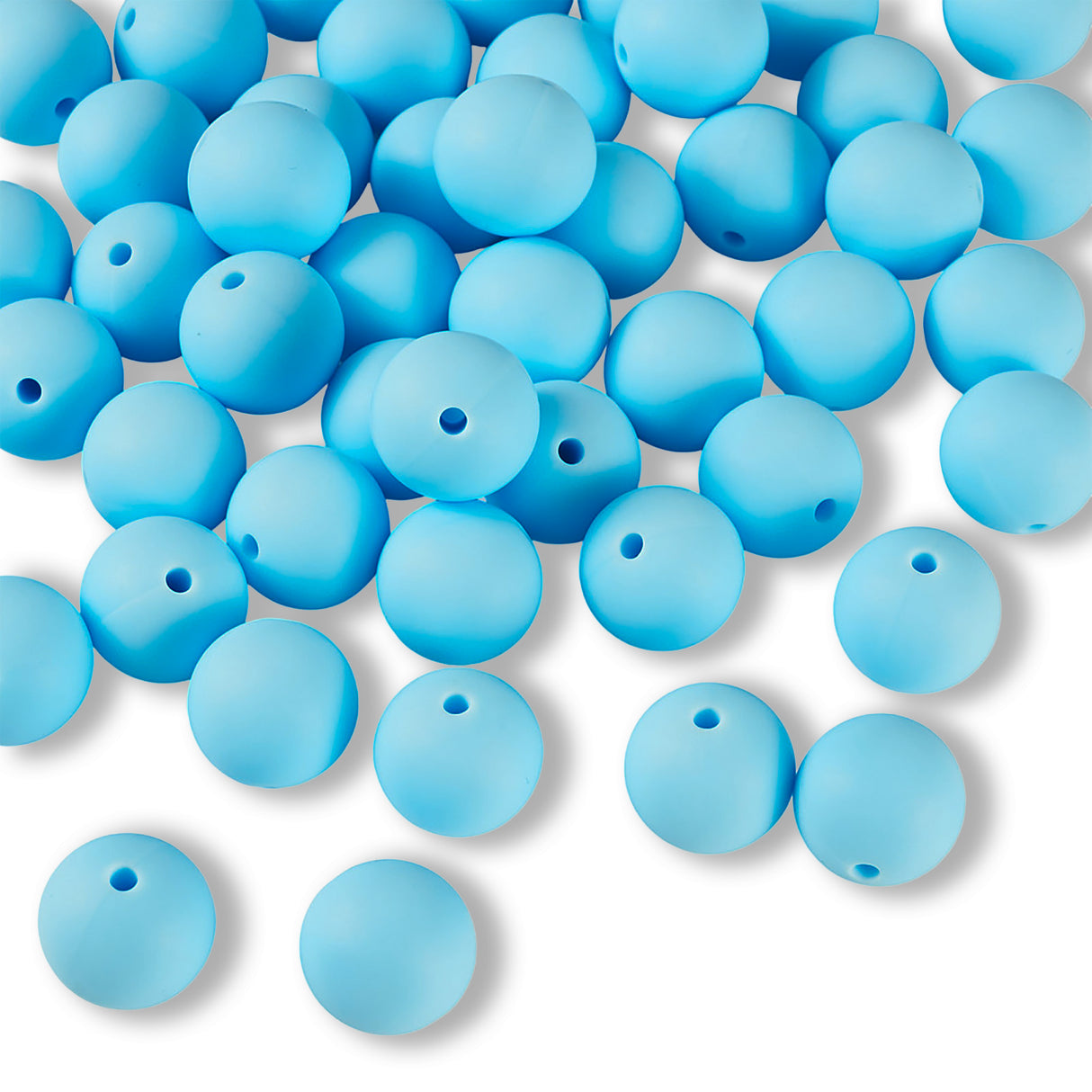 Silikon-Perle Rund • Light Sky Blue, 15mm
