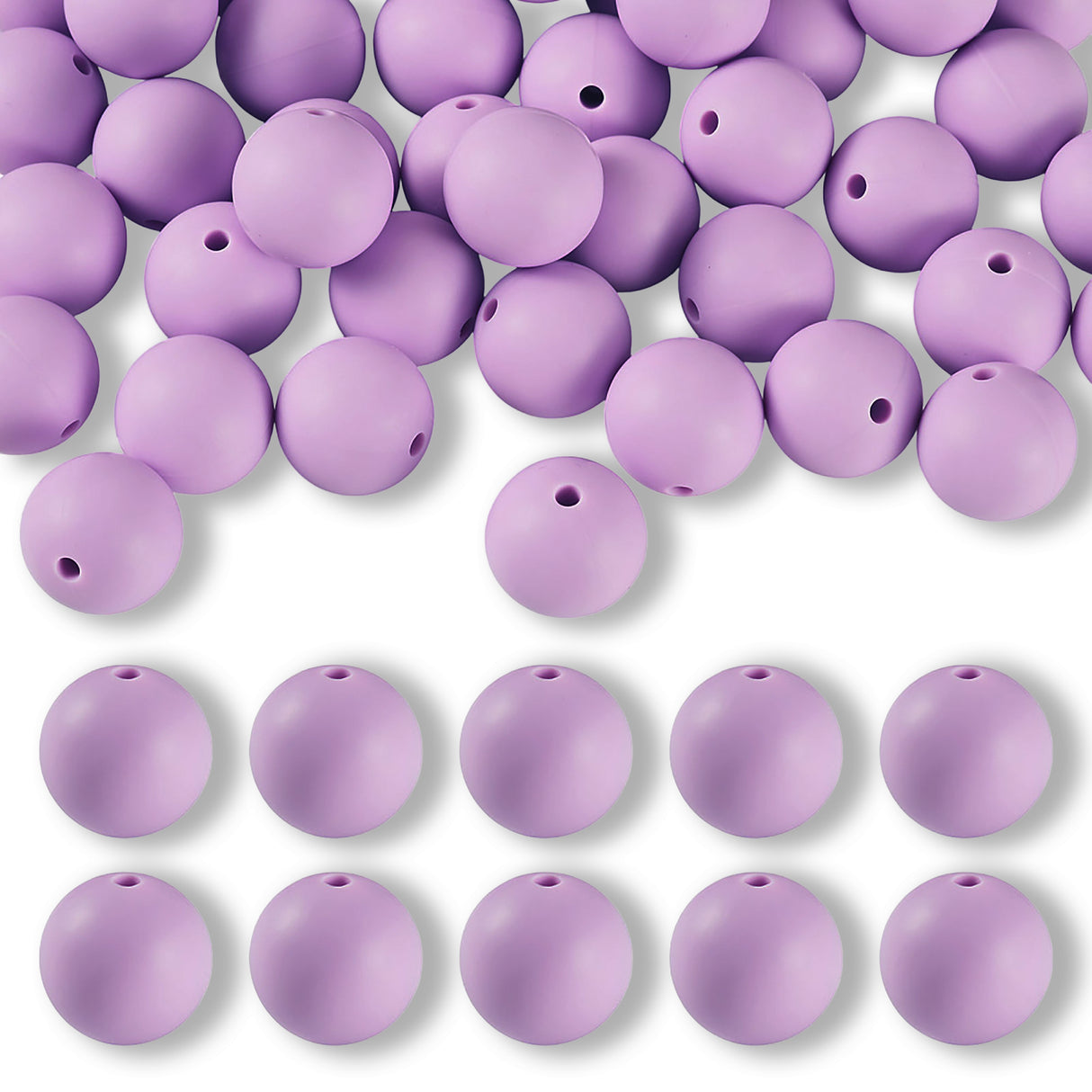 Silikon-Perle Rund • Plum, 15mm