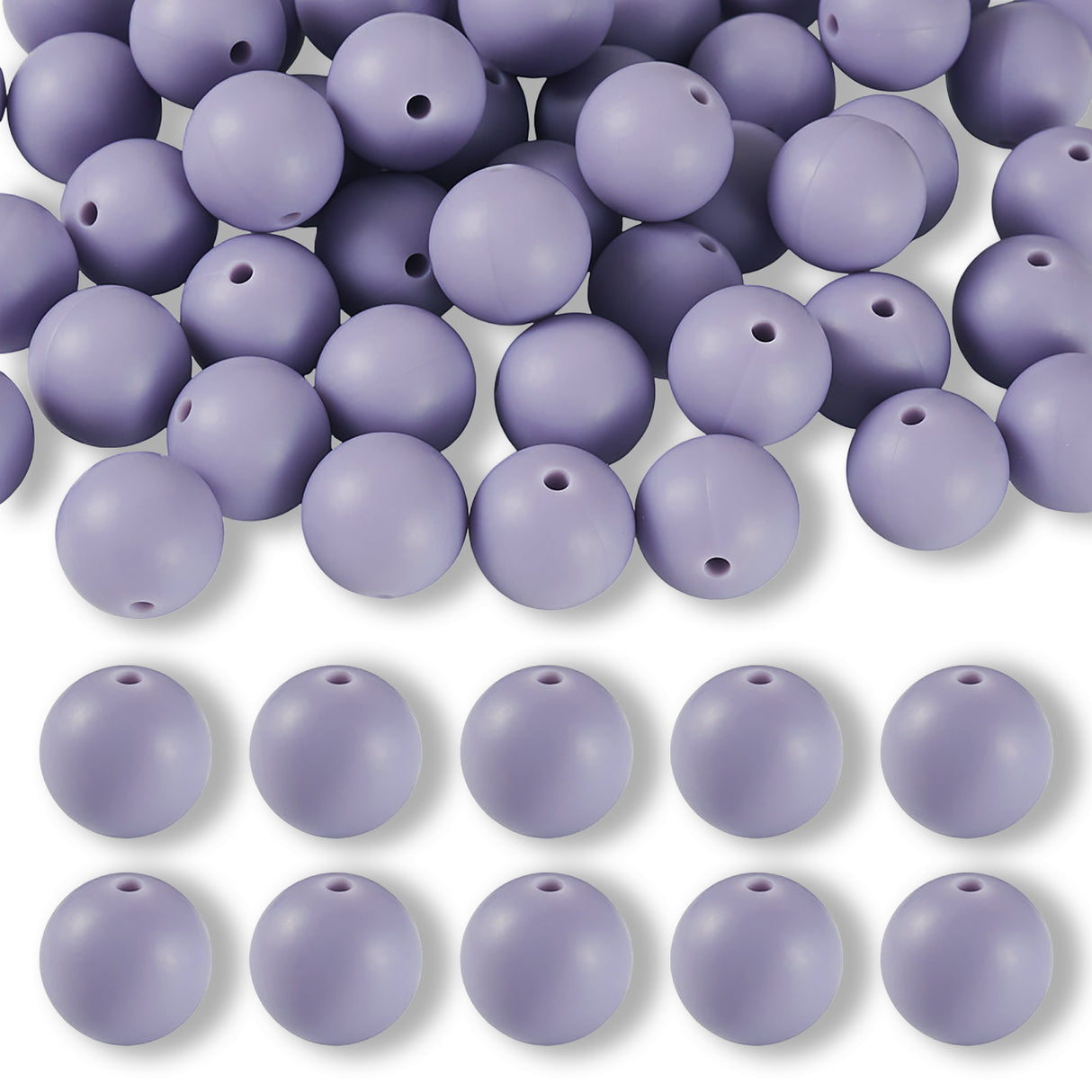 Silikon-Perle Rund • Lavender, 15mm