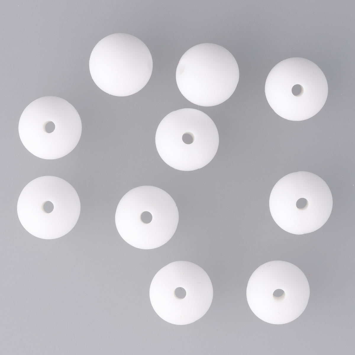 Silikon-Perle Rund • Weiss, 10mm