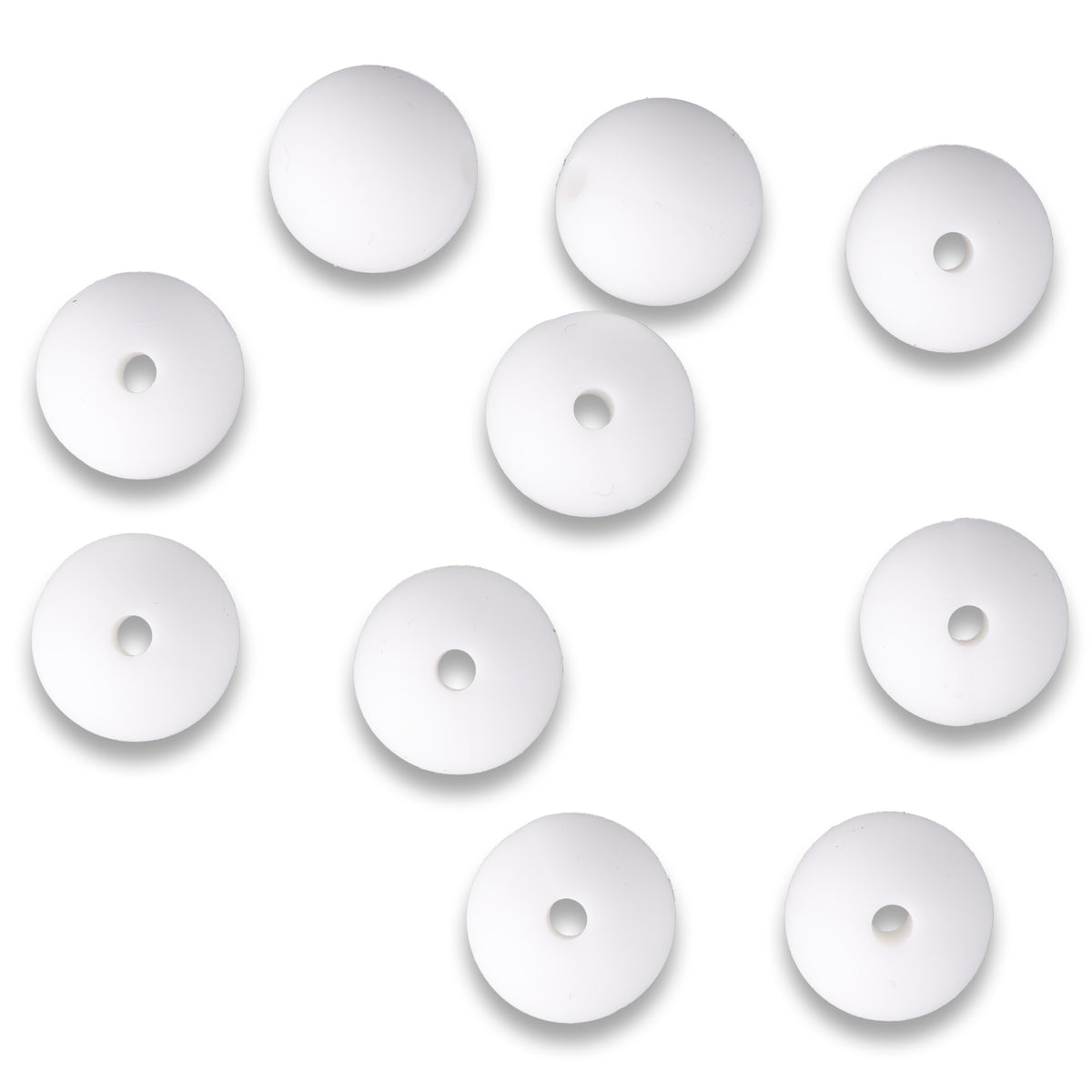 Silikon-Perle Rund • Weiss, 10mm