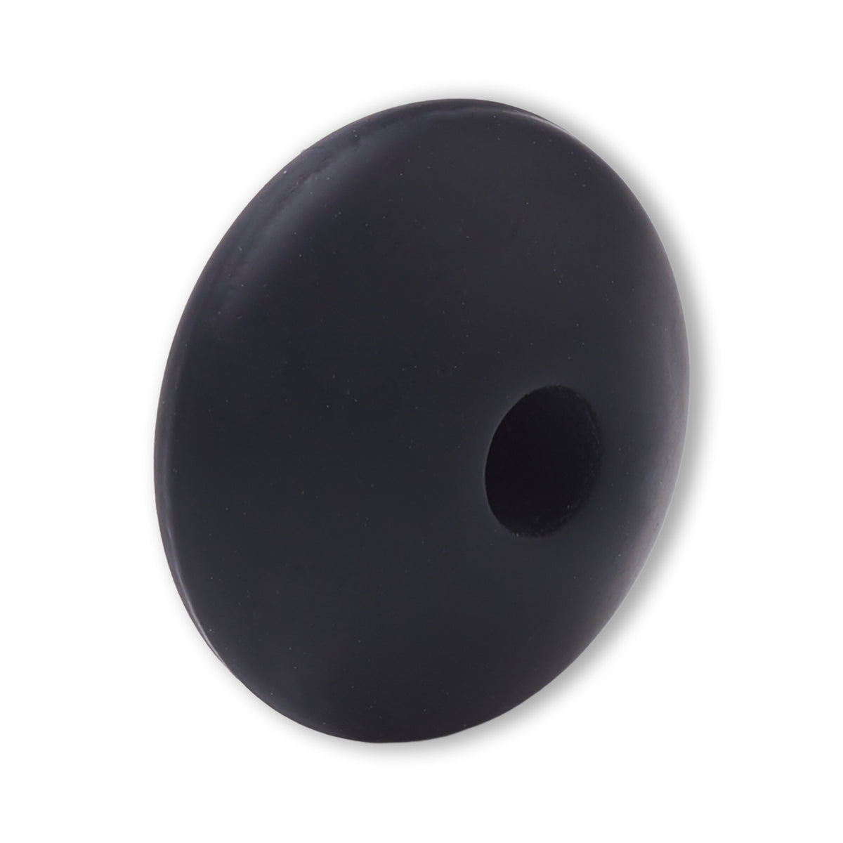 Silikon-Perle Rondelle • Schwarz, 12x6-7mm