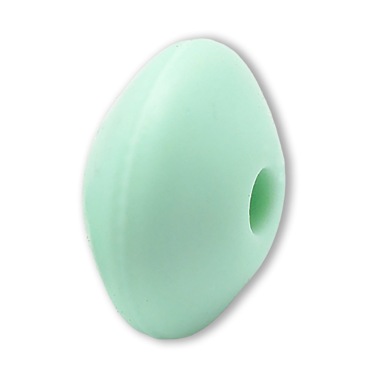 Silikon-Perle Rondelle • Helles Türkis, 12x6-7mm