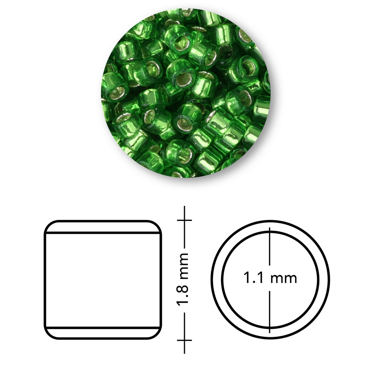 TOHO Treasure - Transparent Silver-Lined Grass Green
