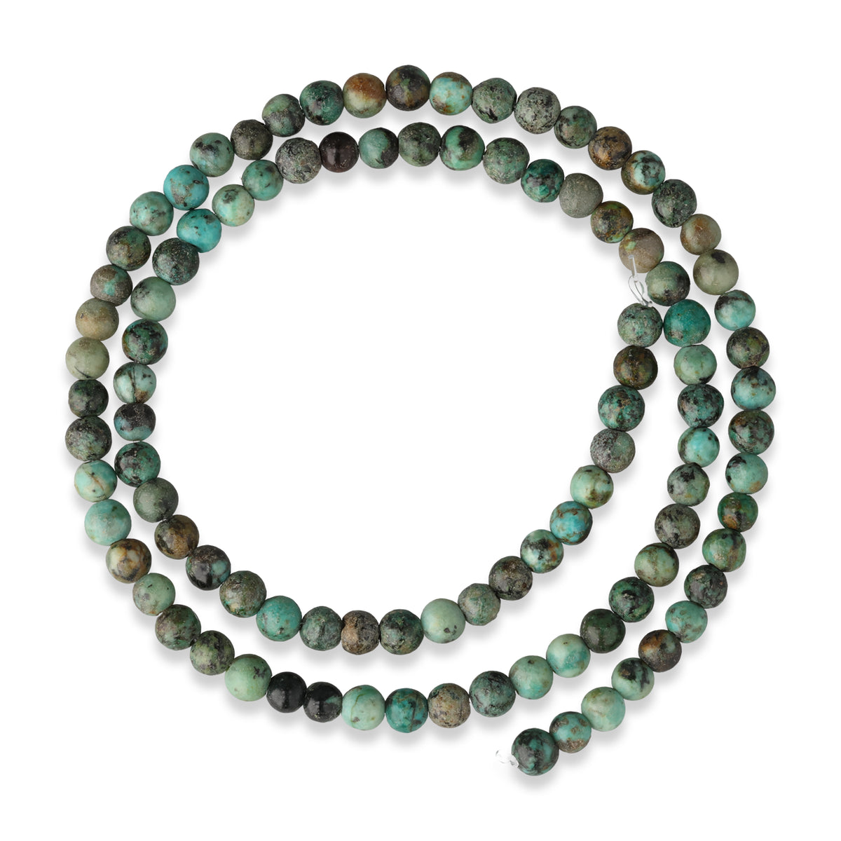 Afrikanischer Türkis Perlen · rund · 4 mm