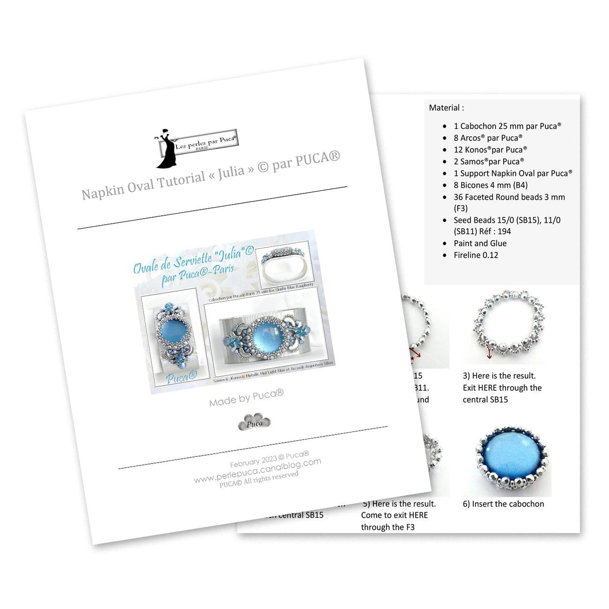 Anleitung für Serviettenhalter Julia par Puca® - PerlineBeads SA