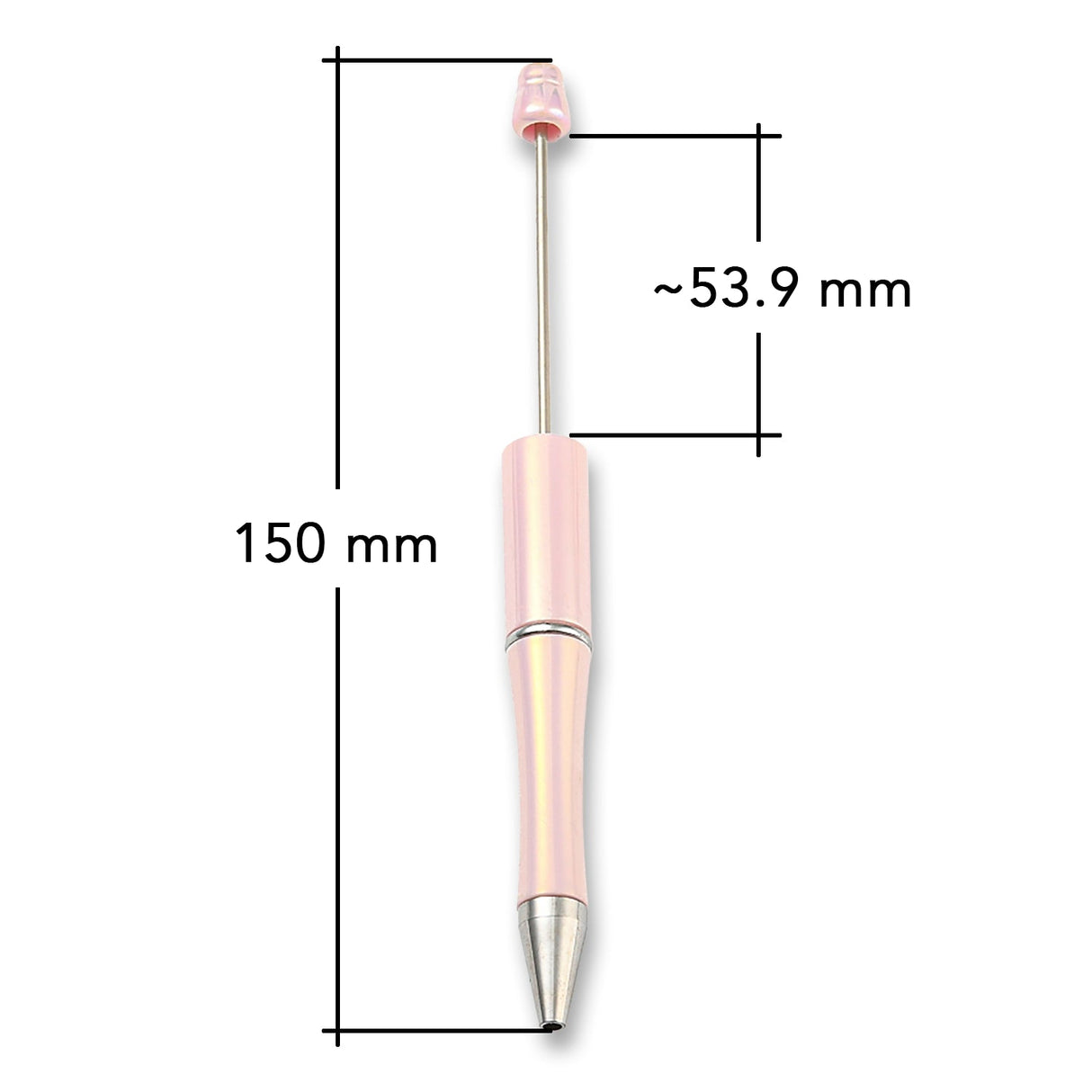 Bastel-Kugelschreiber befüllbar • UV-Beschichtung • Pink • 150mm - PerlineBeads SA