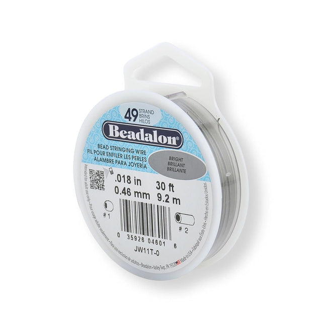 Beadalon Schmuckdraht 49 Fäden (0.46 mm) - Bright - Spule 9.2 m - PerlineBeads SA