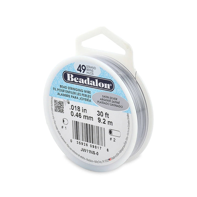 Beadalon Schmuckdraht 49 Fäden (0.46 mm) - Satin Silver - PerlineBeads SA
