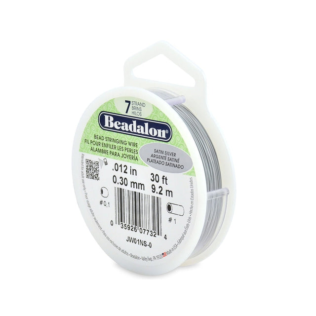 Beadalon Schmuckdraht 7 Fäden (0.30 mm) - Satin Silver - PerlineBeads SA