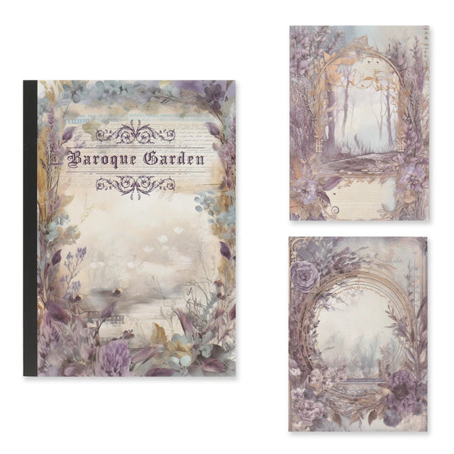 Bedrucktes Scrapbooking Papier | „Baroque Garden II“ | 30 - teiliges Set - PerlineBeads SA