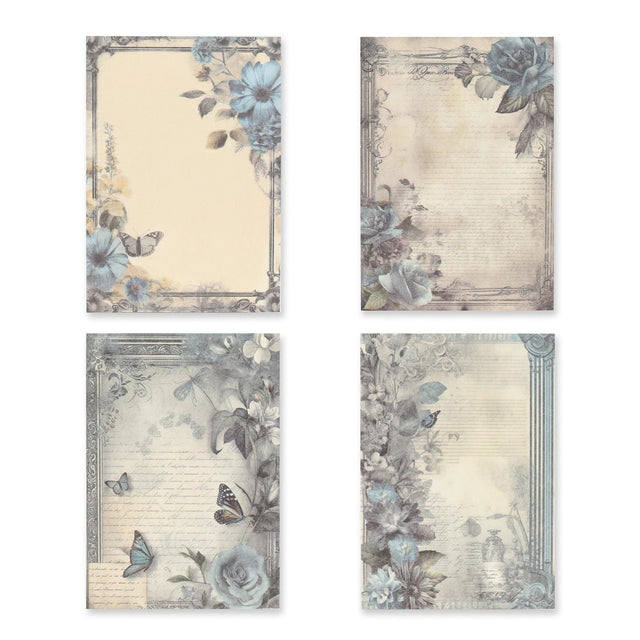 Bedrucktes Scrapbooking Papier | „Baroque Garden III“ | 30 - teiliges Set - PerlineBeads SA