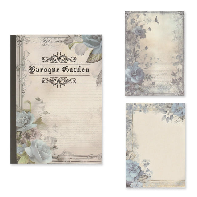Bedrucktes Scrapbooking Papier | „Baroque Garden III“ | 30 - teiliges Set - PerlineBeads SA