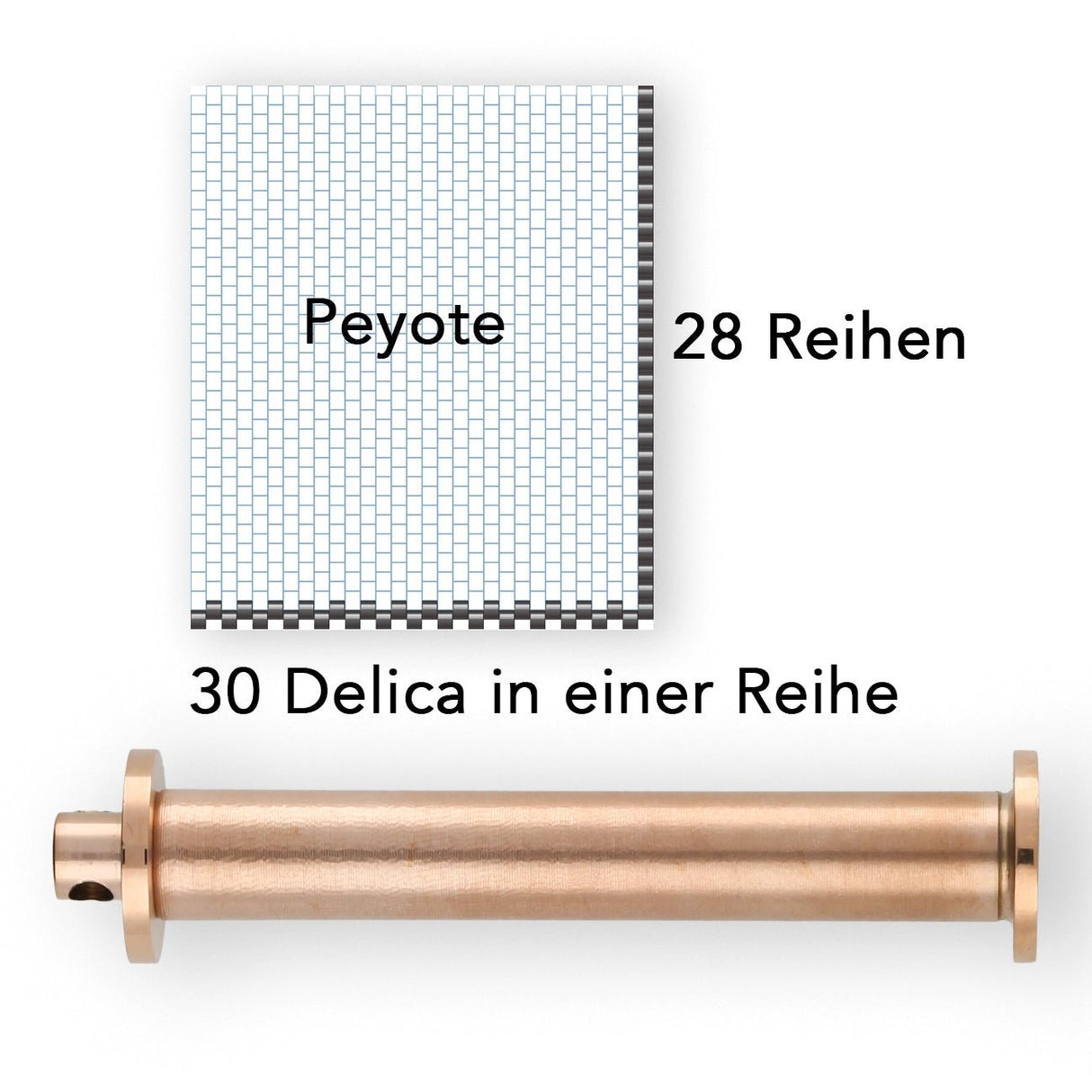 Centerline Säulenanhänger – Lang - Roségold - PerlineBeads SA