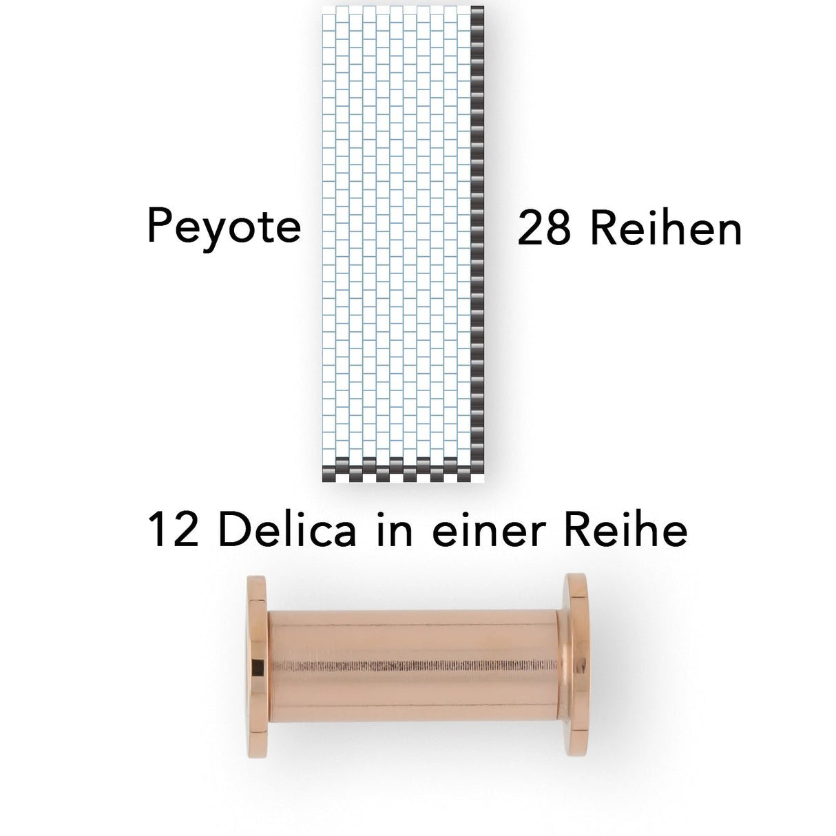 Centerline Säulenanhänger – Medium - Roségold - PerlineBeads SA
