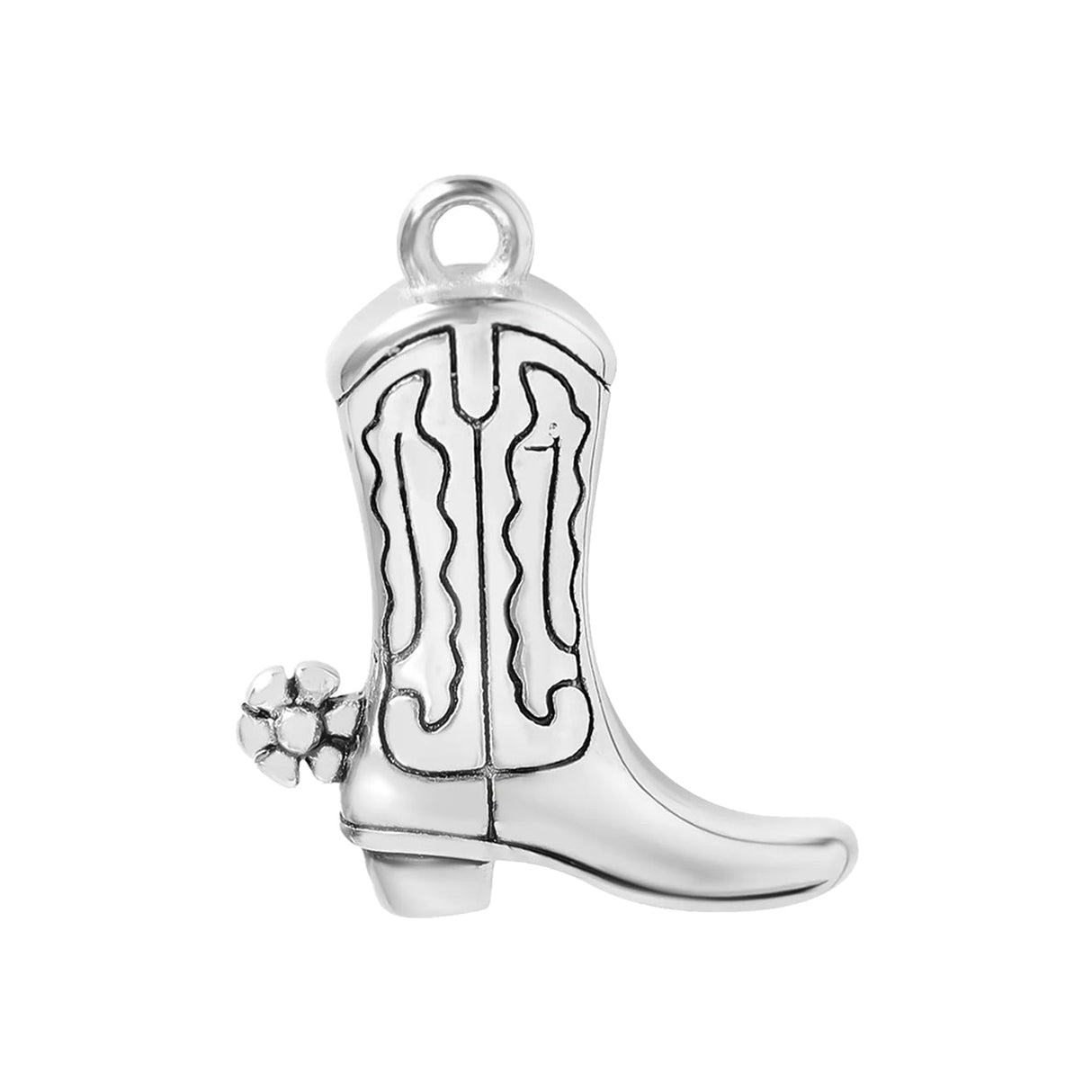 Charm - Anhänger Cowboy Stiefel - Edelstahl PVD - PerlineBeads SA