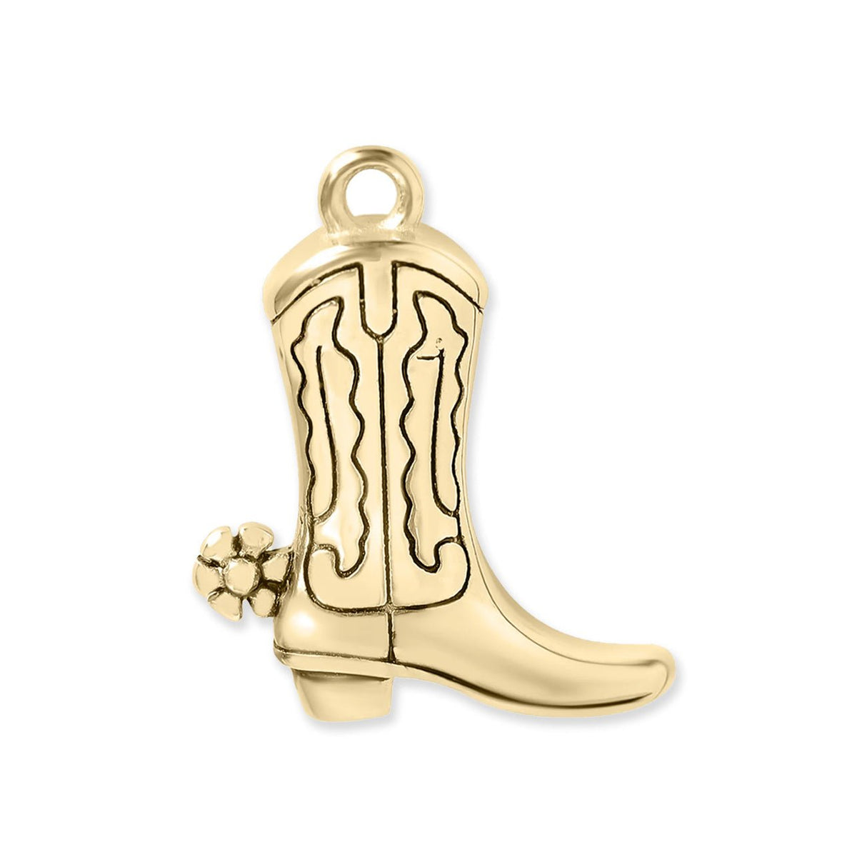 Charm - Anhänger Cowboy Stiefel - Edelstahl PVD - Gold - PerlineBeads SA