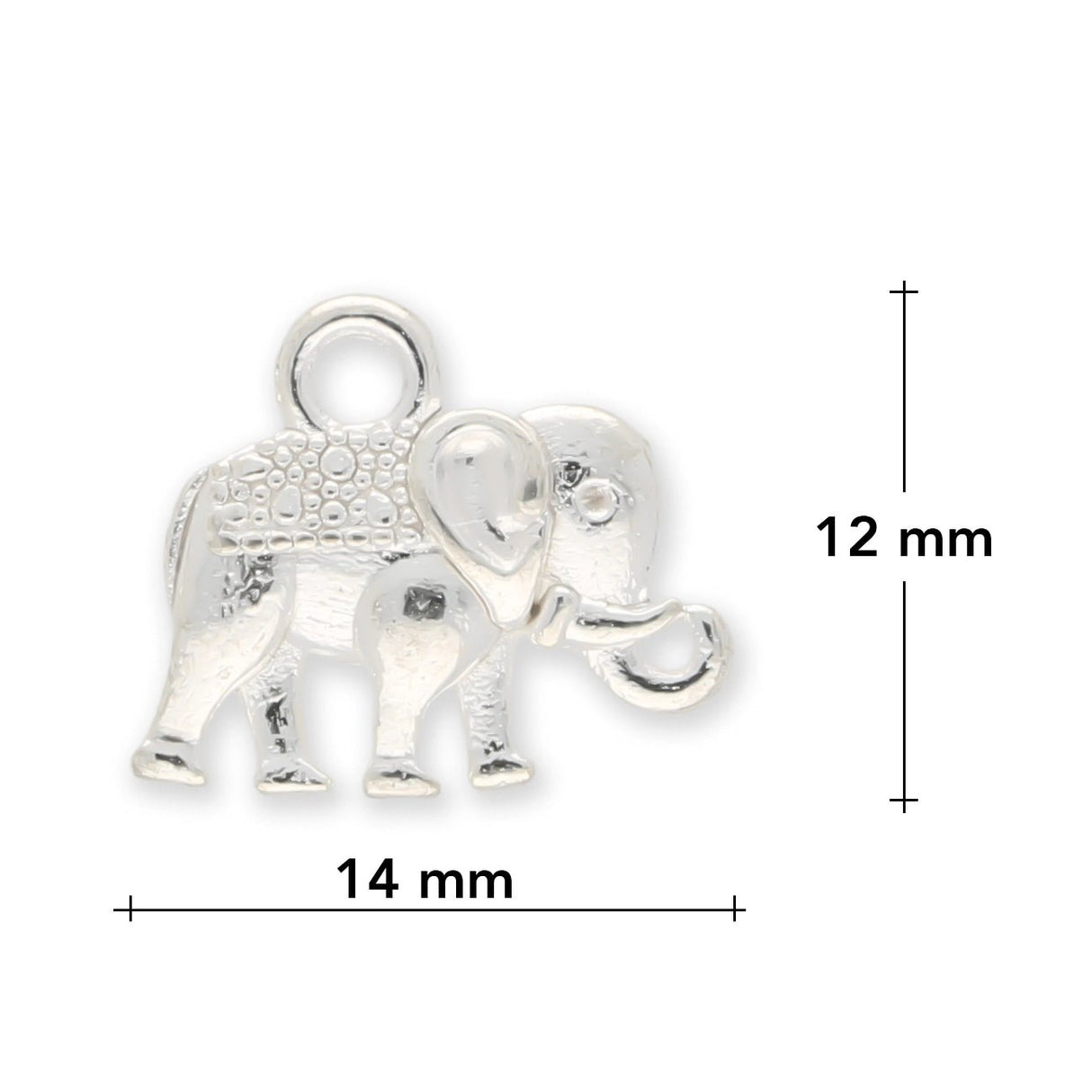 Charm - Anhänger Elefant (2 Stk.) - PerlineBeads SA