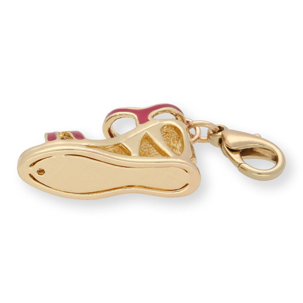 Charm / Anhänger “Keilsandal” - Farbe Gold/Bordeaux - PerlineBeads SA