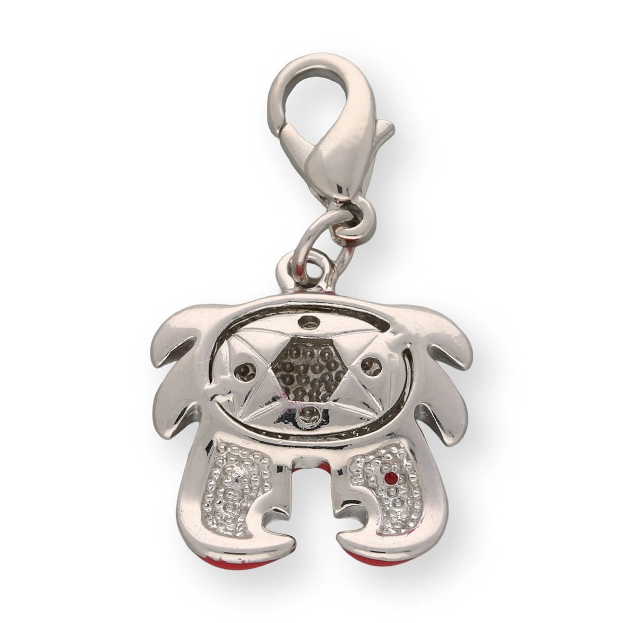 Charm / Anhänger “Krebs” - Farbe Rot/Silber - PerlineBeads SA