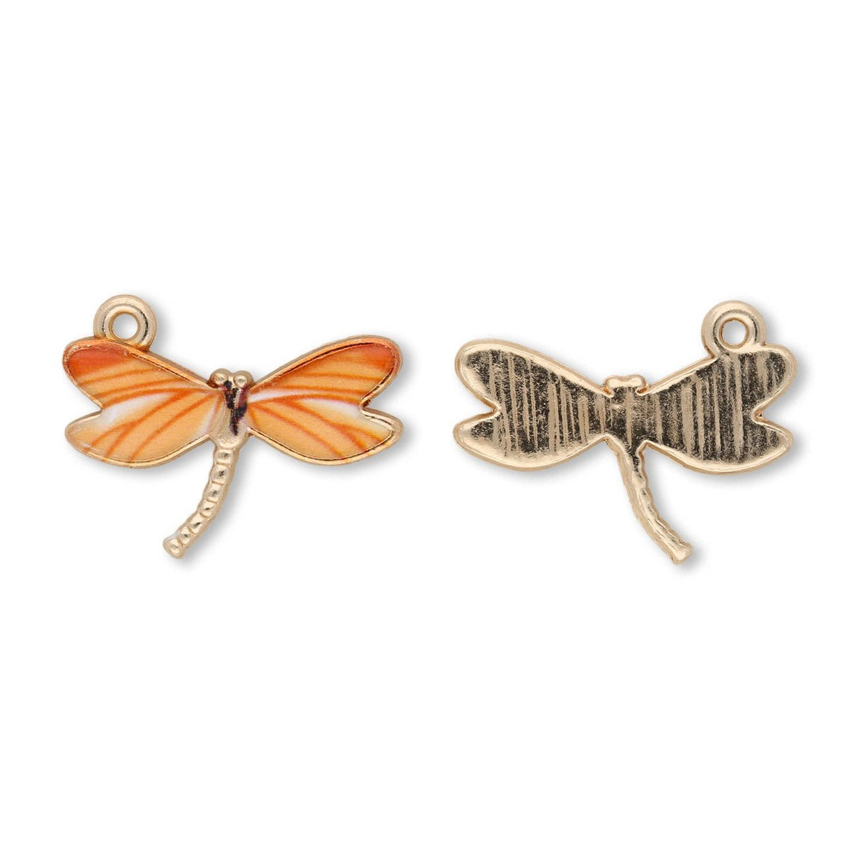 Charm - Anhänger Libelle - Orange - PerlineBeads SA