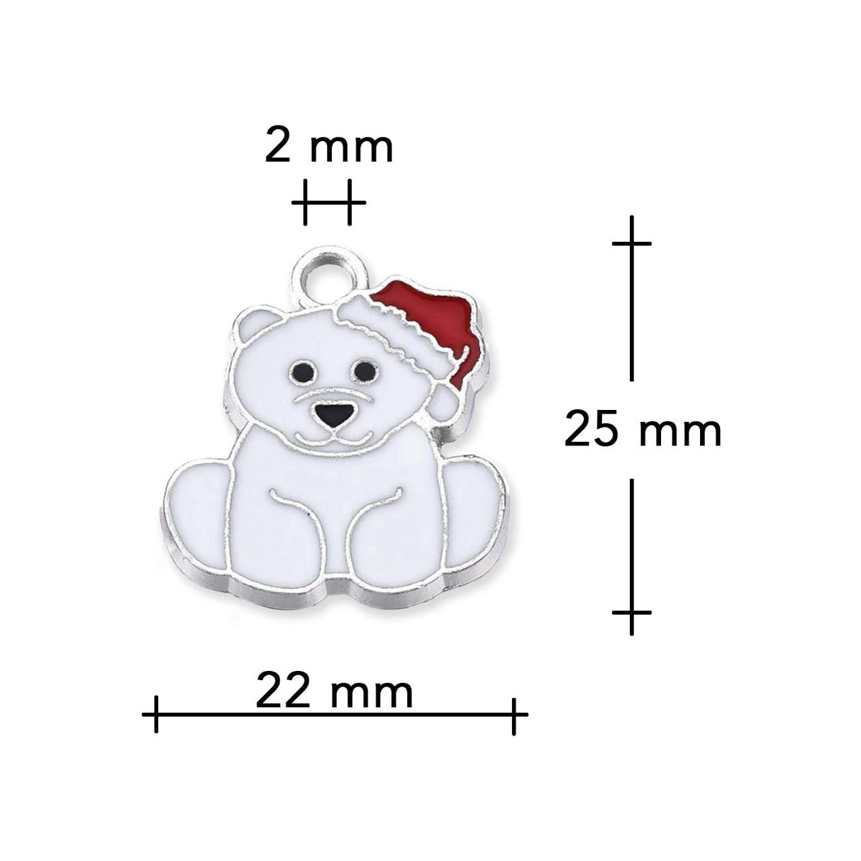 Charm / Anhänger Weihnachten “Bär” - PerlineBeads SA