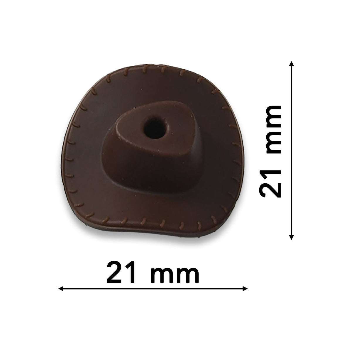 Cowboyhut Silikonperle • Coconut Brown - PerlineBeads SA