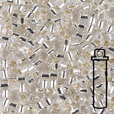 Delica 8/0 - DBL - 0041 - Silver Lined Crystal - PerlineBeads SA