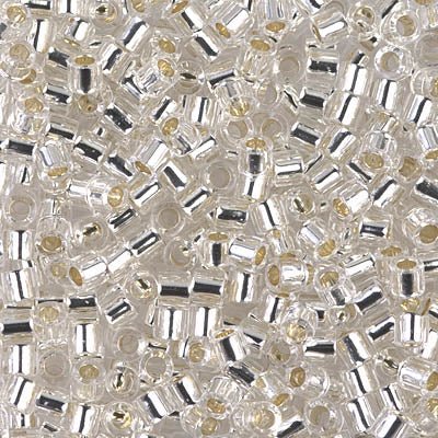 Delica 8/0 - DBL - 0041 - Silver Lined Crystal - PerlineBeads SA