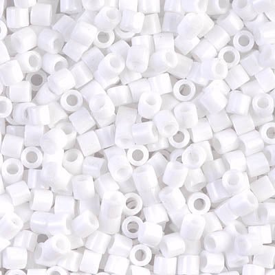 Delica 8/0 - DBL - 0200 - Opaque Chalk White - PerlineBeads SA