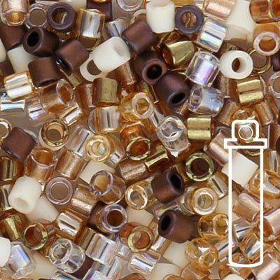 Delica 8/0 - DBL - MIX22 - Mix Honey Butter - PerlineBeads SA